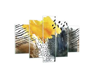 Quadro su Vetro 150x100cm Astrazione Motivi Macchie Stampe Moderni Murale