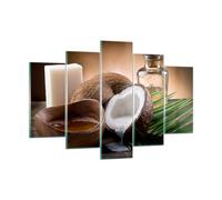 Quadro su Vetro 150x100cm Cocco olio sapone palma Stampe Immagini Moderni Murale