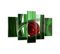 Quadro su Vetro 150x100cm Computer grafica 3d moderno composizione Stampe Murale