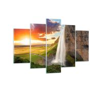 Quadro su Vetro 150x100cm geologia islanda Prato Stampe Immagini Moderni Murale