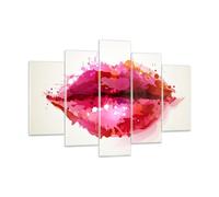 Quadro su Vetro 150x100cm Labbra rosse lucido labbro lucido Stampe Murale