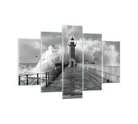 Quadro su Vetro 150x100cm Lanterna Mare Portogallo Stampe Moderni Murale