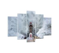 Quadro su Vetro 150x100cm Lanterna Mare Tempesta Stampe Immagini Moderni Murale