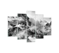 Quadro su Vetro 150x100cm montagne nebbia picco Stampe Immagini Moderni Murale