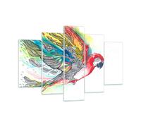 Quadro su Vetro 150x100cm Parrot ali piume la natura Stampe Moderni Murale