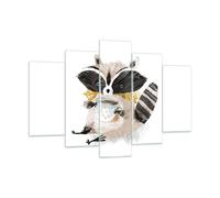 Quadro su Vetro 150x100cm Procione Coppa Bambini Stampe Immagini Moderni Murale