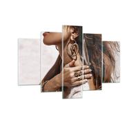 Quadro su Vetro 150x100cm Sabbia Donna Gioielli Stampe Immagini Moderni Murale