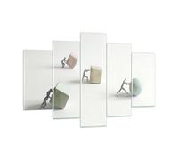 Quadro su Vetro 150x100cm Simbolo palla cubo Stampe Immagini Moderni Murale