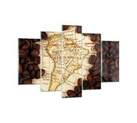 Quadro su Vetro 150x100cm Sud America sementi caffè Stampe Moderni Murale