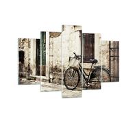 Quadro su Vetro 150x100cm Via Bici città rovine Stampe Immagini Moderni Murale
