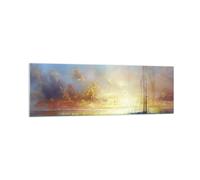 Quadro su Vetro 160x50cm Barca a vela Ovest Il Sole Stampe Moderni Murale