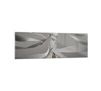 Quadro su Vetro 160x50cm Donna Modello Stripes emozioni Stampe Moderni Murale