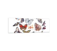 Quadro su Vetro 160x50cm Farfalle illustrazione colorito ali Stampe Murale