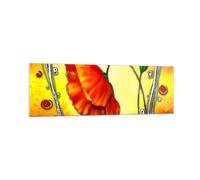 Quadro su Vetro 160x50cm Fiore righe segni Stampe Immagini Quadri Moderni Murale