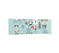 Quadro su Vetro 160x50cm Pasqua animali dolce desiderio Stampe Moderni Murale