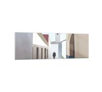 Quadro su Vetro 160x50cm Pastello Edifici Architettura Stampe Moderni Murale