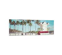 Quadro su Vetro 160x50cm Spiaggia Miami Florida Stampe Immagini Moderni Murale