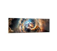 Quadro su Vetro 160x50cm Stampe da Parete in Vetro Universo Cosmo Galassia Grandi XXL Decorazione Murale Camera da Letto Cucina 1 pezzo Quadri Moderni Soggiorno Immagini Wall Art GAB160x50-5808
