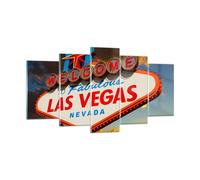 Quadro su Vetro 160x85cm America destinazione las vegas Stampe Moderni Murale