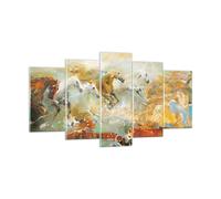 Quadro su Vetro 160x85cm Cavalli Galoppo Moderni Stampe Immagini Moderni Murale