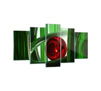 Quadro su Vetro 160x85cm Computer grafica 3d moderno composizione Stampe Murale