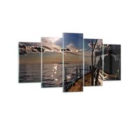 Quadro su Vetro 160x85cm Croazia yacht vela barca a vela Stampe Moderni Murale