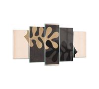 Quadro su Vetro 160x85cm Foglie Forma Figura Stampe Immagini Moderni Murale