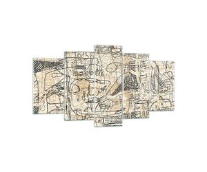 Quadro su Vetro 160x85cm Graffiti scarabocchi disegni Stampe Moderni Murale