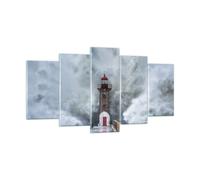 Quadro su Vetro 160x85cm Lanterna Mare Tempesta Stampe Immagini Moderni Murale