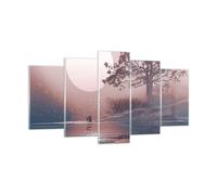 Quadro su Vetro 160x85cm Luna coppia albero Stampe Immagini Moderni Murale