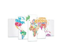 Quadro su Vetro 160x85cm Mappa parole mondo geografia Stampe Moderni Murale