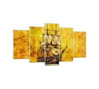 Quadro su Vetro 160x85cm Nave pirata oceano tesoro Stampe Moderni Murale