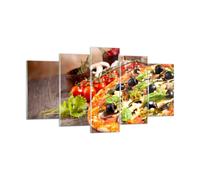 Quadro su Vetro 160x85cm Pizza Cibo Italia tradizione Stampe Moderni Murale