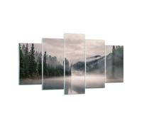 Quadro su Vetro 160x85cm Riflessione nebbia paesaggio Stampe Moderni Murale