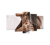 Quadro su Vetro 160x85cm Sabbia Donna Gioielli Stampe Immagini Moderni Murale