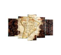 Quadro su Vetro 160x85cm Sud America sementi caffè Stampe Moderni Murale