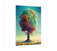 Quadro su Vetro 50x70cm Albero Autunno Natura Stampe Immagini Moderni Murale