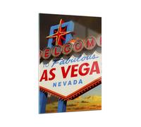 Quadro su Vetro 50x70cm America destinazione las vegas Stampe Moderni Murale