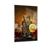 Quadro su Vetro 50x70cm Asia tè sapore salute Stampe Immagini Moderni Murale