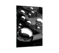 Quadro su Vetro 50x70cm Cromo metallo riflessione Stampe Immagini Moderni Murale