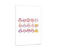 Quadro su Vetro 50x70cm Gufo dolce divertente decorazione Stampe Moderni Murale
