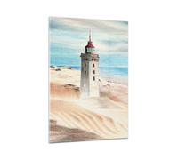 Quadro su Vetro 50x70cm Lanterna mare immagine Stampe Immagini Moderni Murale