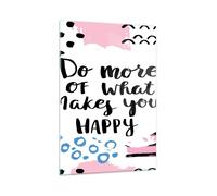 Quadro su Vetro 50x70cm Parole Motivazione Felice messaggio Stampe Murale