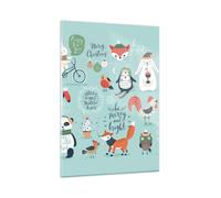 Quadro su Vetro 50x70cm Pasqua animali dolce desiderio Stampe Moderni Murale