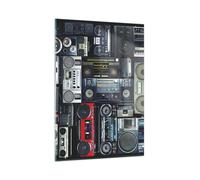 Quadro su Vetro 50x70cm ricevitore radio Stampe Immagini Quadri Moderni Murale
