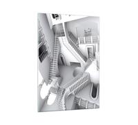 Quadro su Vetro 50x70cm Scienza illusione scale Stampe Immagini Moderni Murale