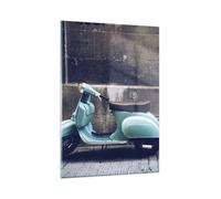 Quadro su Vetro 50x70cm scooter strada Stampe Immagini Quadri Moderni Murale