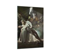 Quadro su Vetro 70x100cm Angeli donna teatro opera Stampe Moderni Murale