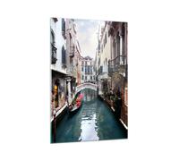 Quadro su Vetro 70x100cm Barca ponte turismo venezia Stampe Moderni Murale