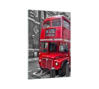Quadro su Vetro 70x100cm Bus monumento Londra storia Stampe Moderni Murale